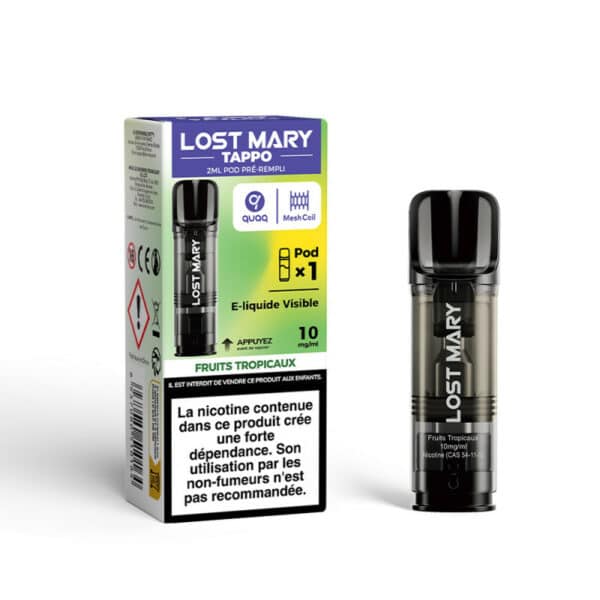 Cartouche Tappo Air Lost Mary Fruits Tropicaux 10mg