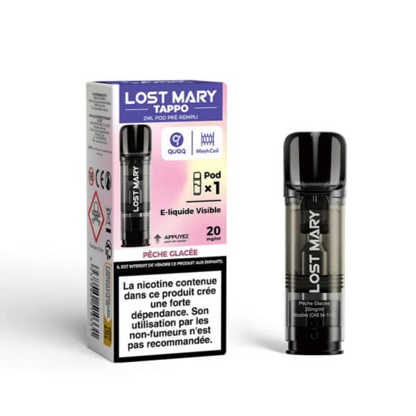 Cartouche Tappo Air Lost Mary Pêche Glacée 20mg